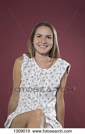 Close-up of young woman, portrait View Large Photo Image Stock Photo - Close-up of young woman, portrait. Fotosearch