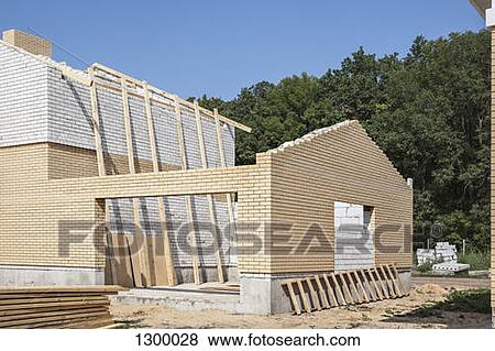 Construction of house View Large Photo Image Stock Photo - Construction of house. Fotosearch