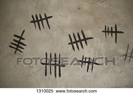 Counting with tally marks on wall, close-up View Large Photo Image Stock Photography - Counting with tally marks on wall, close-up. Fotosearch