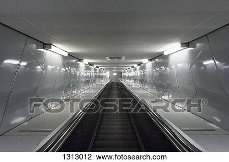 Stock Image - Escalator. Fotosearch