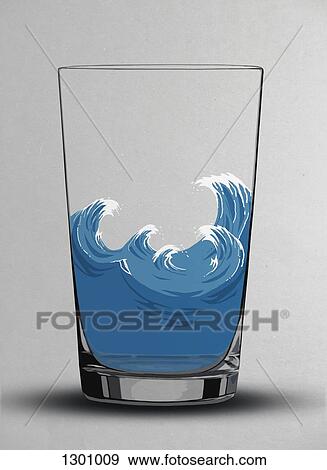 Illustration of choppy waves in a water glass View Large Photo Image Stock Photo - Illustration of choppy waves in a water glass. Fotosearch