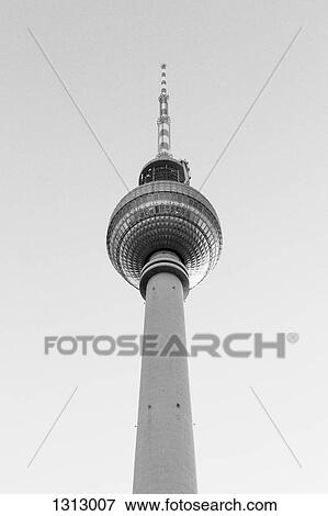Low angle view, Alexanderplatz Television Tower, Berlin, Germany View Large Photo Image Stock Photo - Low angle view, Alexanderplatz Television Tower, Berlin, Germany. Fotosearch