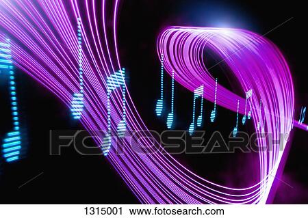 Musical notes with psychedelic lights View Large Photo Image Stock Image - Musical notes with psychedelic lights. Fotosearch
