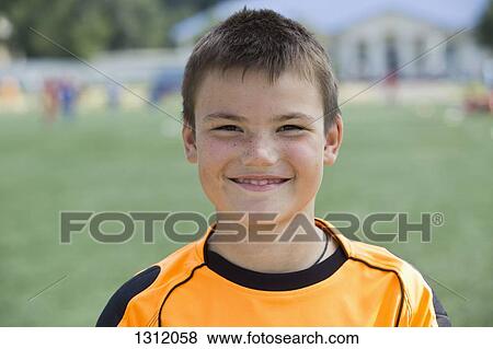 Portrait of boy, smiling View Large Photo Image Stock Photo - Portrait of boy, smiling. Fotosearch