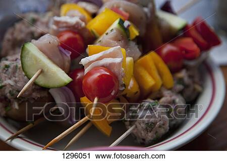 Vegetable skewer with cherry tomatoes View Large Photo Image Stock Image - Vegetable skewer with cherry tomatoes. Fotosearch