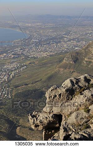 View of Cape Town from Table Mountain, South Africa View Large Photo Image Stock Photography - View of Cape Town from Table Mountain, South Africa. Fotosearch