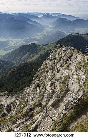 View of mountains from the summit of Wendelstein, Bavaria, Germany View Large Photo Image Stock Image - View of mountains from the summit of Wendelstein, Bavaria, Germany. Fotosearch