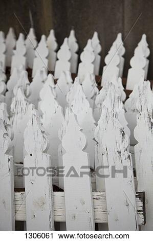Stock Image - Wooden fence, close-up. Fotosearch