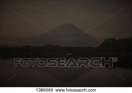 "Calm lake against Mt Fuji during sunset, Japan" View Large Photo Image Stock Photo - "Calm lake against Mt Fuji during sunset, Japan". Fotosearch