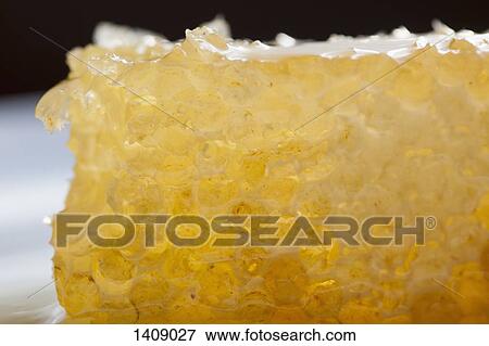 Stock Photo - Close-up of honeycomb. Fotosearch