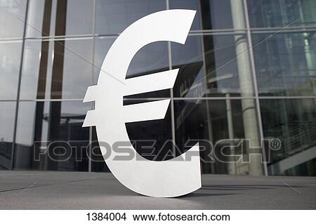 Picture - Euro symbol outside office building. Fotosearch
