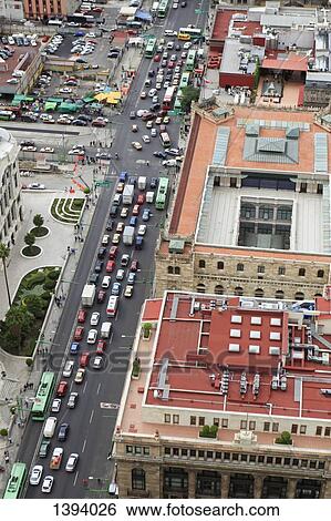 High angle view of city street and buildings View Large Photo Image Stock Photograph - High angle view of city street and buildings. Fotosearch