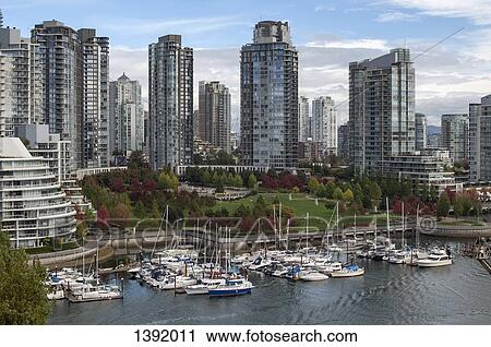 High angle view of harbor in front of cityscape View Large Photo Image Stock Image - High angle view of harbor in front of cityscape. Fotosearch