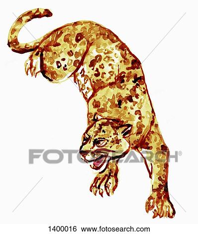 Illustration of cheetah against white background View Large Illustration Stock Illustration - Illustration of cheetah against white background. Fotosearch