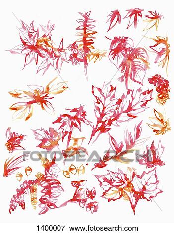Illustration of leaves on white background View Large Illustration Stock Illustration - Illustration of leaves on white background. Fotosearch