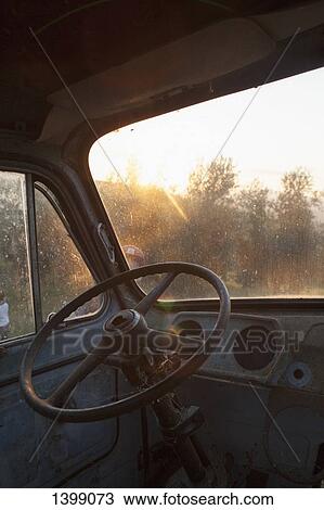 Interior of abandoned vintage car View Large Photo Image Stock Image - Interior of abandoned vintage car. Fotosearch