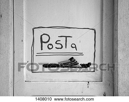 Stock Image - Letter in mailbox. Fotosearch