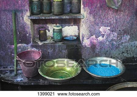 Liquid dyes in containers at workshop View Large Photo Image Stock Image - Liquid dyes in containers at workshop. Fotosearch