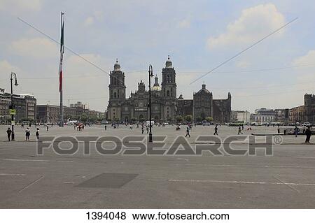 Metropolitan Cathedral at Zocalo square View Large Photo Image Stock Photo - Metropolitan Cathedral at Zocalo square. Fotosearch