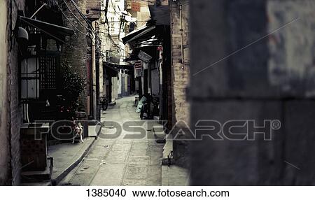 "Narrow lane between houses, Guangzhou, China" View Large Photo Image Stock Image - "Narrow lane between houses, Guangzhou, China". Fotosearch