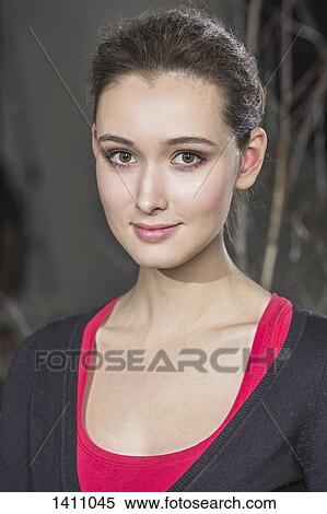 Stock Photography - Portrait of beautiful young woman. Fotosearch