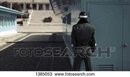 "Rear view of soldier standing at Korean Demilitarized Zone, South Korea" View Large Photo Image Stock Image - "Rear view of soldier standing at Korean Demilitarized Zone, South Korea". Fotosearch