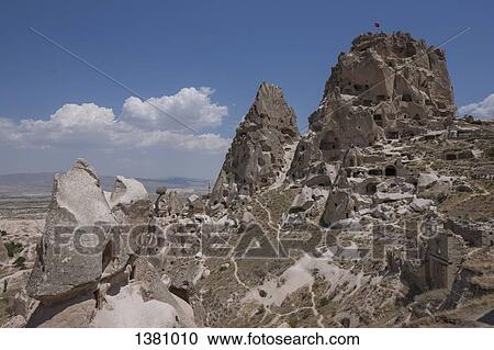 Stock Image - Rock formations against blue sky. Fotosearch