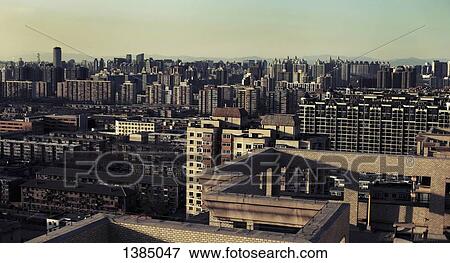 "View of cityscape against sky, Beijing, China" View Large Photo Image Stock Photo - "View of cityscape against sky, Beijing, China". Fotosearch