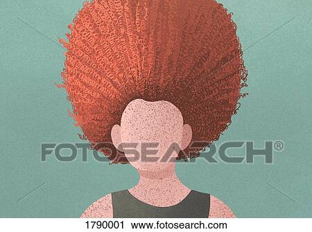 A woman with freckles and curly red hair on green background View Large Photo Image Stock Image - A woman with freckles and curly red hair on green background. Fotosearch