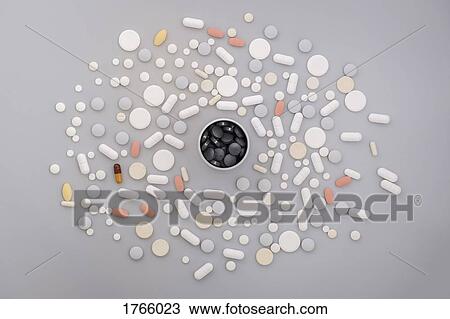 Abundance of various pills View Large Photo Image Stock Image - Abundance of various pills. Fotosearch