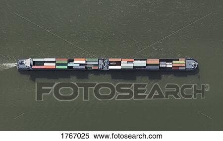 Aerial view container ship at sea View Large Photo Image Stock Photography - Aerial view container ship at sea. Fotosearch