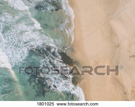 Aerial view from above ocean beach, West Coast, Lisbon, Portugal View Large Photo Image Stock Photography - Aerial view from above ocean beach, West Coast, Lisbon, Portugal. Fotosearch