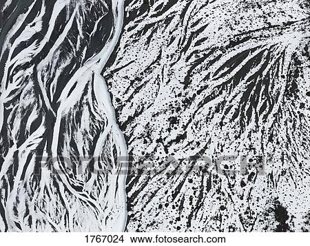 Aerial view patterns in snow of Colony Glacier, Knik Valley, Anchorage, Alaska, USA View Large Photo Image Picture - Aerial view patterns in snow of Colony Glacier, Knik Valley, Anchorage, Alaska, USA. Fotosearch