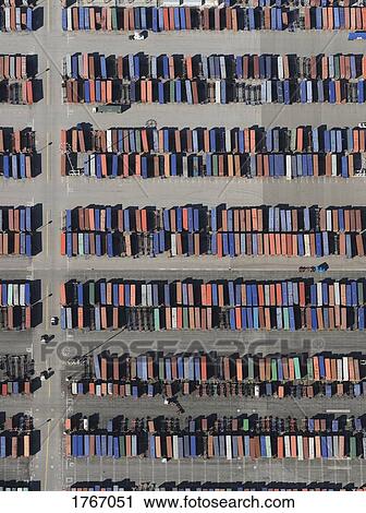 Aerial view trains in sunny shunting yard, Los Angeles, California, USA View Large Photo Image Stock Image - Aerial view trains in sunny shunting yard, Los Angeles, California, USA. Fotosearch