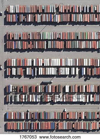 Aerial view trains in sunny shunting yard, Los Angeles, California, USA View Large Photo Image Stock Image - Aerial view trains in sunny shunting yard, Los Angeles, California, USA. Fotosearch