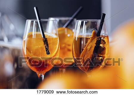 Stock Photo - Aperitif spritz drinks. Fotosearch