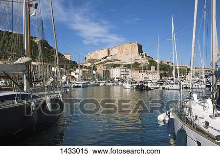 Boats moored at Bonifacio Harbor View Large Photo Image Stock Photography - Boats moored at Bonifacio Harbor. Fotosearch