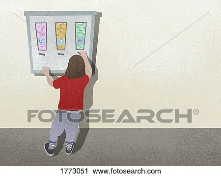 Boy standing at candy vending machine View Large Photo Image Stock Image - Boy standing at candy vending machine. Fotosearch