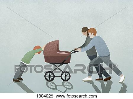 Child resisting parents pushing baby stroller View Large Photo Image Stock Photography - Child resisting parents pushing baby stroller. Fotosearch
