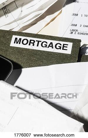 Close up mortgage file and finance paperwork View Large Photo Image Stock Photo - Close up mortgage file and finance paperwork. Fotosearch