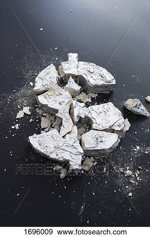 Stock Photo - Close-up of broken concrete Dollar sign on table. Fotosearch