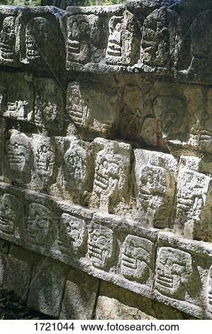 Close-up of carvings on wall, Chichen Itza, Mexico View Large Photo Image Picture - Close-up of carvings on wall, Chichen Itza, Mexico. Fotosearch