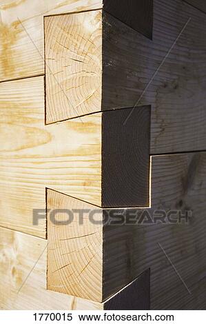 Close up of dovetail wooden corner of built structure View Large Photo Image Stock Photography - Close up of dovetail wooden corner of built structure. Fotosearch