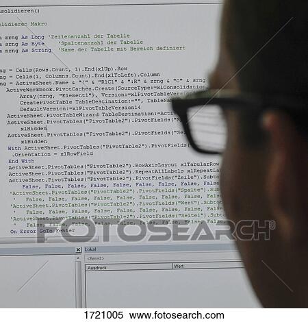 Close-up of person reading programming code on computer screen View Large Photo Image Stock Photography - Close-up of person reading programming code on computer screen. Fotosearch