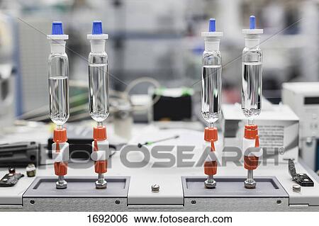Stock Photograph - Close-up of scientific machinery at laboratory. Fotosearch