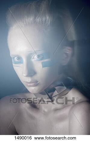 Close-up portrait of confident fashion model View Large Photo Image Stock Photograph - Close-up portrait of confident fashion model. Fotosearch