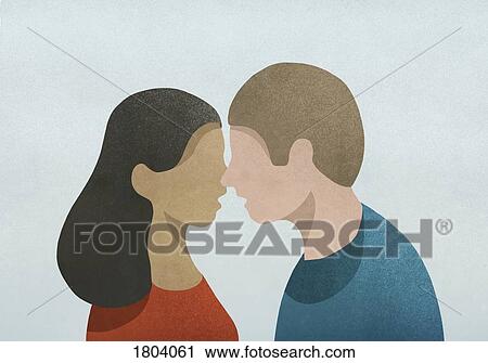 Couple face to face View Large Photo Image Stock Image - Couple face to face. Fotosearch