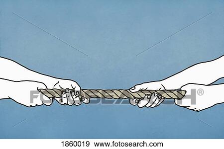 Couple playing tug-of-war with rope View Large Photo Image Stock Photo - Couple playing tug-of-war with rope. Fotosearch