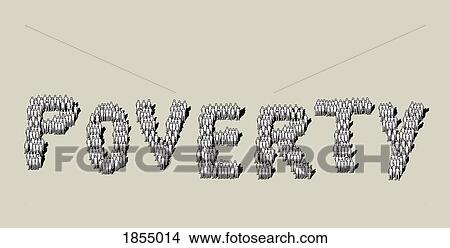 Crowd forming Poverty text View Large Photo Image Picture - Crowd forming Poverty text. Fotosearch