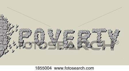 Crowd of people forming Poverty text View Large Photo Image Picture - Crowd of people forming Poverty text. Fotosearch
